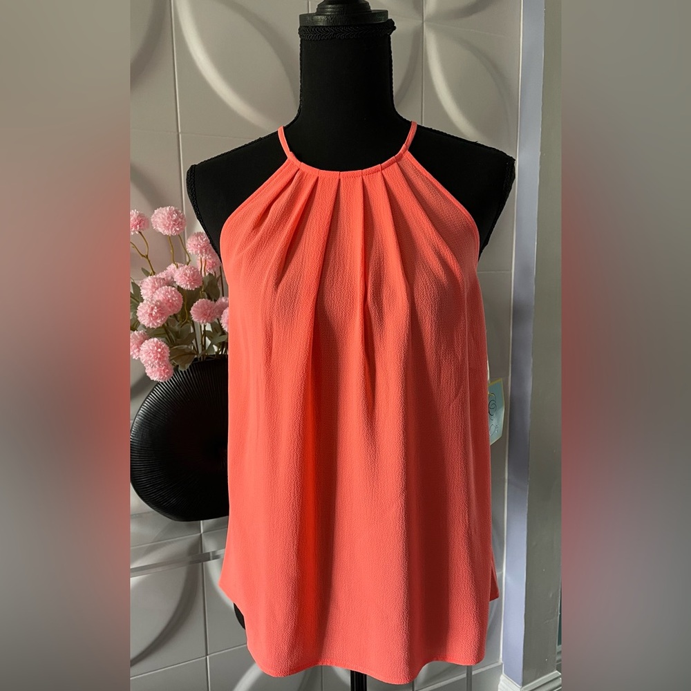 CeCe Women's Textured Coral Tank Top Size XXS New with Tag